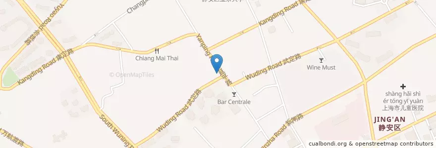 Mapa de ubicacion de Oyakitori Sushi house en China, Shanghái, Jing'an.