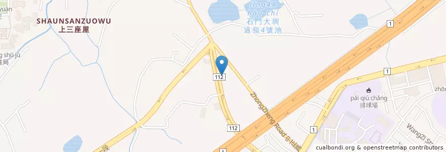 Mapa de ubicacion de CPC en Taïwan, Taoyuan, District De Zhongli.