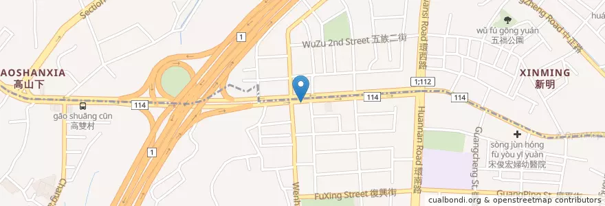 Mapa de ubicacion de Pizza Hut en 臺灣, 桃園市, 平鎮區.