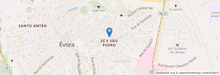 Mapa de ubicacion de Millennium bcp en 포르투갈, Alentejo, Alentejo Central, Évora, Évora, Bacelo E Senhora Da Saúde, Évora.
