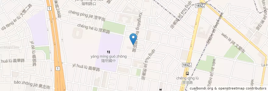Mapa de ubicacion de 八方雲集陽明店 en Tayvan, Kaohsiung, 三民區.