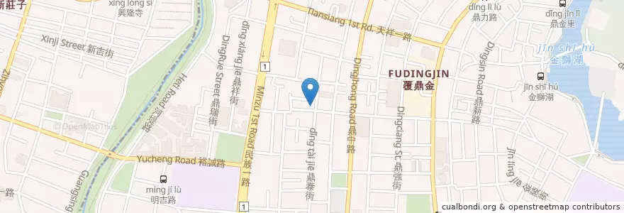 Mapa de ubicacion de 晨間廚房 en Taiwan, Kaohsiung, 三民區.