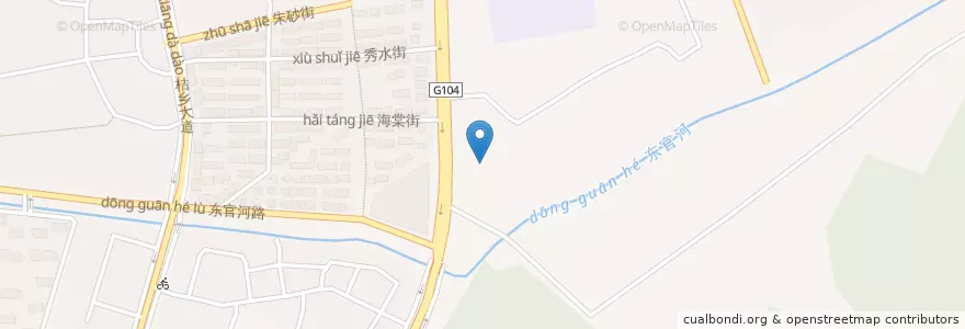 Mapa de ubicacion de 东城街道 en 중국, 저장성, 타이저우시, 황옌구, 东城街道.