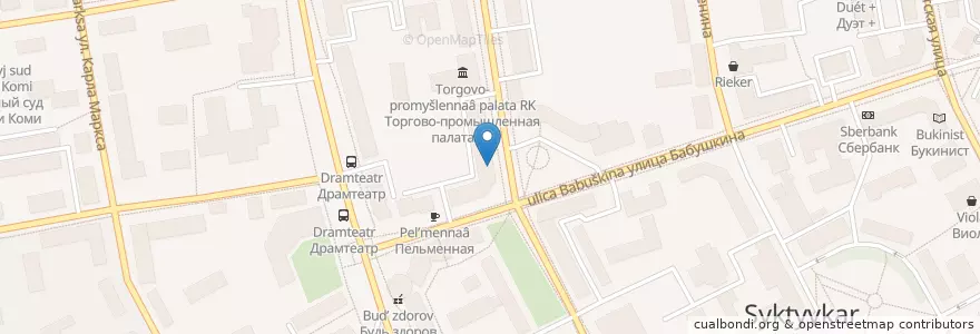 Mapa de ubicacion de Intermed dental clinic en Russia, Northwestern Federal District, Komi Republic, Syktyvkar Urban Okrug.