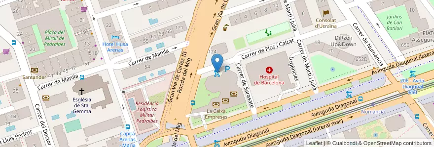 Mapa de ubicacion de 456 - (PK) C/ de Flos i Calcat 2 en إسبانيا, كتالونيا, برشلونة, بارسلونس, Barcelona.