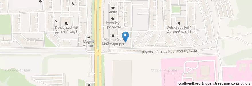 Mapa de ubicacion de Детская поликлиника №7 en Rusland, Centraal Federaal District, Oblast Koersk, Курский Район, Городской Округ Курск.
