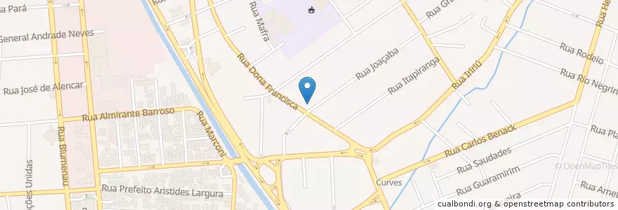 Mapa de ubicacion de Bar do Elias en Бразилия, Южный Регион, Санта-Катарина, Região Geográfica Intermediária De Joinville, Microrregião De Joinville, Жоинвили.