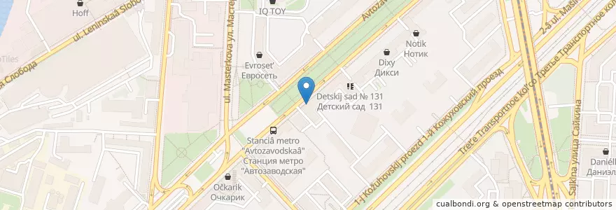 Mapa de ubicacion de Сбербанк en Russie, District Fédéral Central, Moscou, Южный Административный Округ, Даниловский Район.