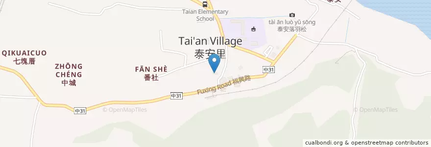 Mapa de ubicacion de Ricordoz en Tayvan, Taichung, 后里區.