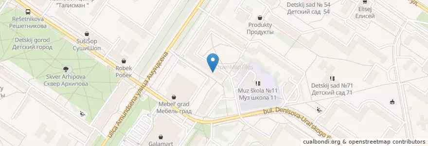 Mapa de ubicacion de Новая больница en Russie, District Fédéral De L'Oural, Oblast De Sverdlovsk, Городской Округ Екатеринбург.