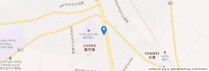 Mapa de ubicacion de 洪強修眼科診所 en 臺灣, 高雄市, 路竹區.