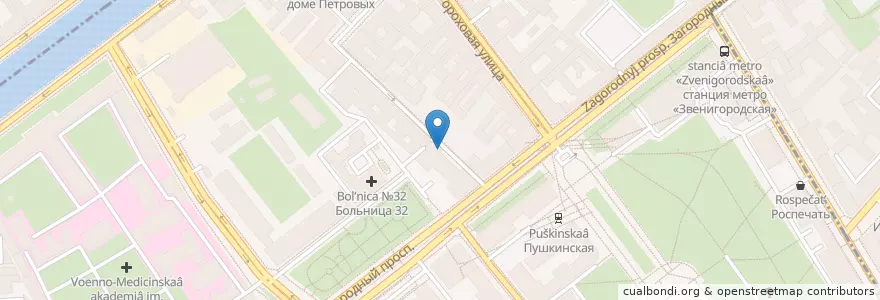 Mapa de ubicacion de Аллегро en Rusia, Северо-Западный Федеральный Округ, Óblast De Leningrado, San Petersburgo, Адмиралтейский Район, Округ Семёновский.