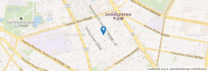 Mapa de ubicacion de 英桃越食 en 臺灣, 新北市, 臺北市, 中正區.