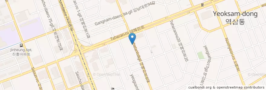 Mapa de ubicacion de 마키노차야 en کره جنوبی, سئول, 강남구, 서초구, 역삼동, 역삼1동.