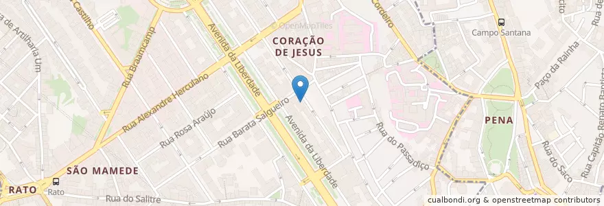 Mapa de ubicacion de Restaurante Rubro Avenida en Portugal, Aire Métropolitaine De Lisbonne, Lisbonne, Grande Lisboa, Lisbonne, Santo António.