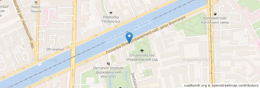 Mapa de ubicacion de Автограф en Russia, Northwestern Federal District, Leningrad Oblast, Saint Petersburg, Адмиралтейский Район, Округ Измайловское.