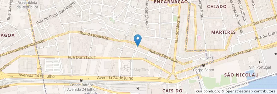 Mapa de ubicacion de A Tabacaria en Portugal, Área Metropolitana De Lisboa, Lisboa, Grande Lisboa, Lisboa, Misericórdia.