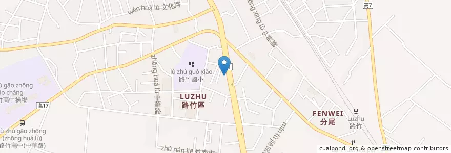 Mapa de ubicacion de 維安牙醫診所 en تايوان, كاوهسيونغ, 路竹區.