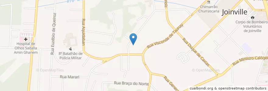 Mapa de ubicacion de Salão do Reino en Brasil, Região Sul, Santa Catarina, Região Geográfica Intermediária De Joinville, Microrregião De Joinville, Joinville.