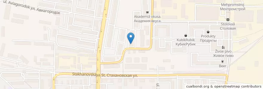 Mapa de ubicacion de Диагностический центр "Зимамед" en Rússia, Distrito Federal Do Sul, Krai De Krasnodar, Городской Округ Краснодар.