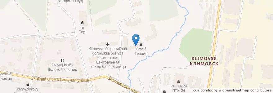 Mapa de ubicacion de Центр изучения иностранных языков UnIQum en Russia, Central Federal District, Moscow Oblast, Podolsk Urban Okrug.