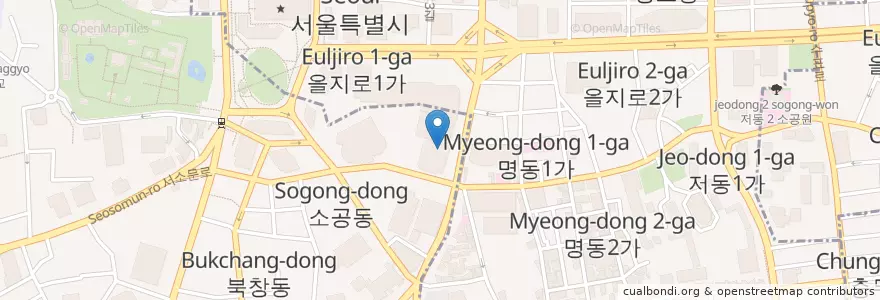Mapa de ubicacion de 롯데시네마 en Coreia Do Sul, Seul.