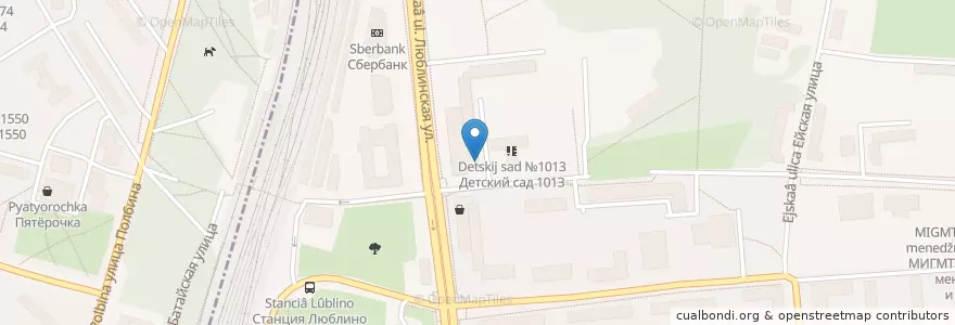 Mapa de ubicacion de Gottem en 俄罗斯/俄羅斯, Центральный Федеральный Округ, Москва, Юго-Восточный Административный Округ, Район Люблино.