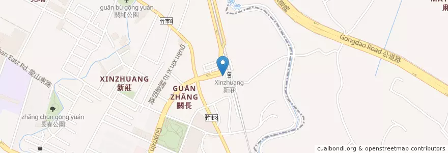 Mapa de ubicacion de 新莊火車站 en تایوان, 臺灣省, سینچو.
