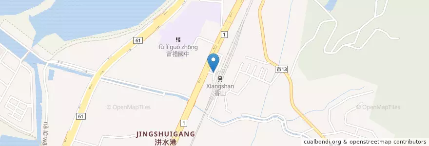 Mapa de ubicacion de 香山火車站 en 臺灣, 臺灣省, 新竹市, 香山區.