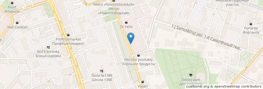 Mapa de ubicacion de Андент en Rússia, Distrito Federal Central, Москва, Центральный Административный Округ, Тверской Район.