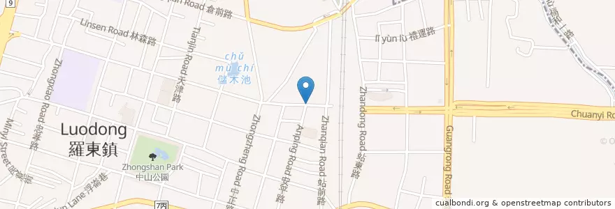 Mapa de ubicacion de 光東養茶 en 타이완, 타이완성, 이란 현, 뤄둥 진.