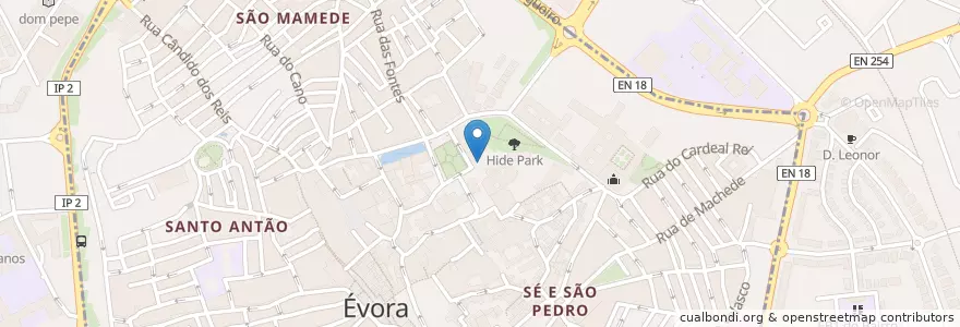 Mapa de ubicacion de Restaurante 5 Quinas en Portugal, Alentejo, Alentejo Central, Évora, Évora, Bacelo E Senhora Da Saúde, Évora.