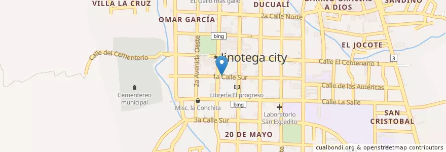 Mapa de ubicacion de Libertalia en Nicaragua, Jinotega, Jinotega (Municipio).