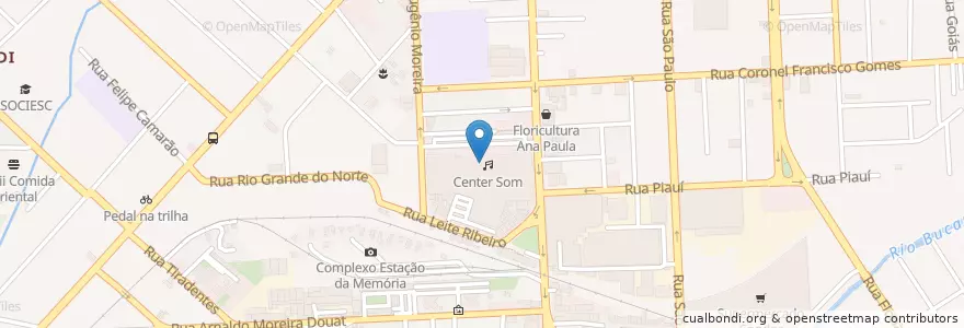 Mapa de ubicacion de Correios en 巴西, 南部, 圣卡塔琳娜, Região Geográfica Intermediária De Joinville, Microrregião De Joinville, 若茵维莱.