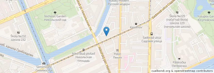 Mapa de ubicacion de Изба en Rusland, Северо-Западный Федеральный Округ, Oblast Leningrad, Sint-Petersburg, Адмиралтейский Район, Адмиралтейский Округ.