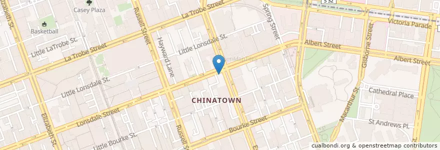 Mapa de ubicacion de Bomba Rooftop en Austrália, Victoria, City Of Melbourne.