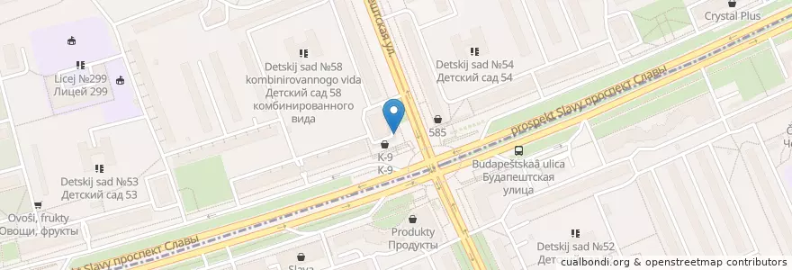 Mapa de ubicacion de Евро-Кебаб en Russia, Northwestern Federal District, Leningrad Oblast, Saint Petersburg, Фрунзенский Район, Георгиевский Округ.