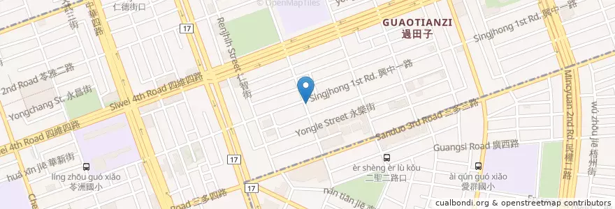 Mapa de ubicacion de 桶一天下 en 타이완, 가오슝시, 링야구.