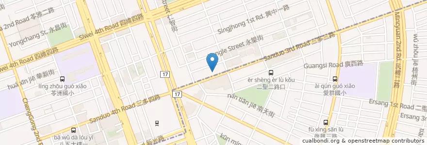 Mapa de ubicacion de 無老鍋 en Taiwan, Kaohsiung, 苓雅區.