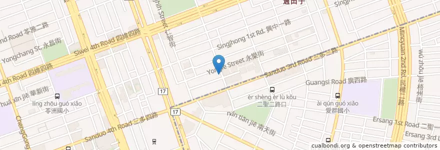 Mapa de ubicacion de 陳家羊肉火鍋店 en Taiwan, Kaohsiung, Distretto Di Lingya.