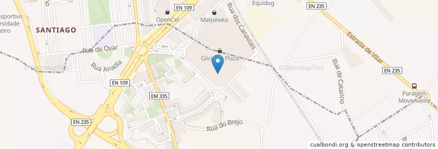 Mapa de ubicacion de NOS Cinemas en Portugal, Aveiro, Centro, Baixo Vouga, Aveiro, Glória E Vera Cruz.