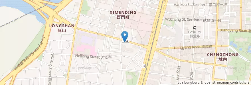 Mapa de ubicacion de 蜂大咖啡聽 en تايوان, تايبيه الجديدة, تايبيه, 萬華區.