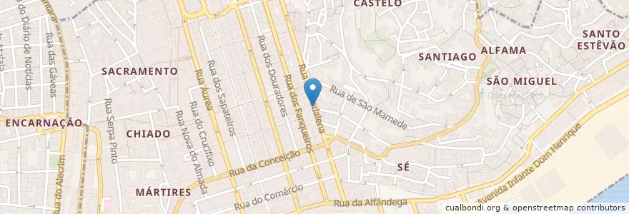 Mapa de ubicacion de Fabrica Lisboa en البرتغال, Área Metropolitana De Lisboa, Lisboa, Grande Lisboa, لشبونة, Santa Maria Maior.