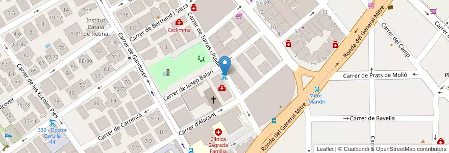Mapa de ubicacion de 457 - (PK) C/ de Josep Balarí 2 en Espanha, Catalunha, Barcelona, Barcelonès, Barcelona.