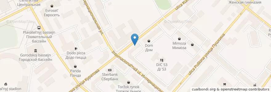 Mapa de ubicacion de Бинтик en Rusia, Северо-Западный Федеральный Округ, Komi, Городской Округ Сыктывкар.