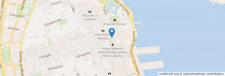 Mapa de ubicacion de Restaurante Torrela Vega en 쿠바, La Habana, La Habana Vieja.