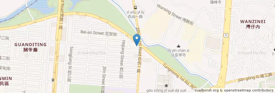 Mapa de ubicacion de NUPasta en 타이완, 가오슝시, 싼민구.
