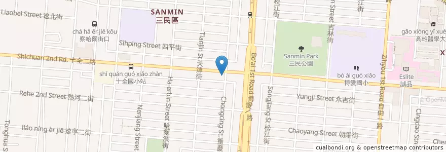 Mapa de ubicacion de 十全戲院 en Tayvan, Kaohsiung, 三民區.