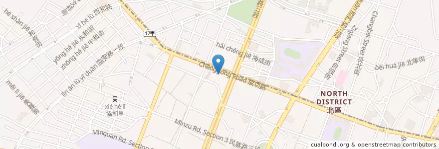 Mapa de ubicacion de 阿源鱔魚專賣店 en Taiwan, 臺南市.