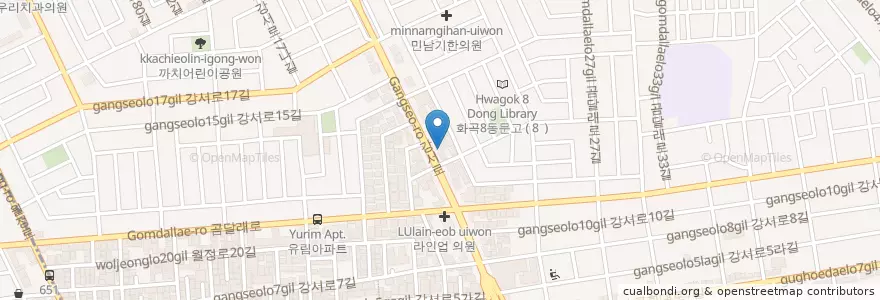 Mapa de ubicacion de 맘스터치 en Coreia Do Sul, Seul, 강서구, 화곡8동.
